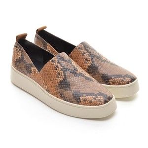 Vince Saxon 2 Brown Python Low Top Sneaker 6.5 M New